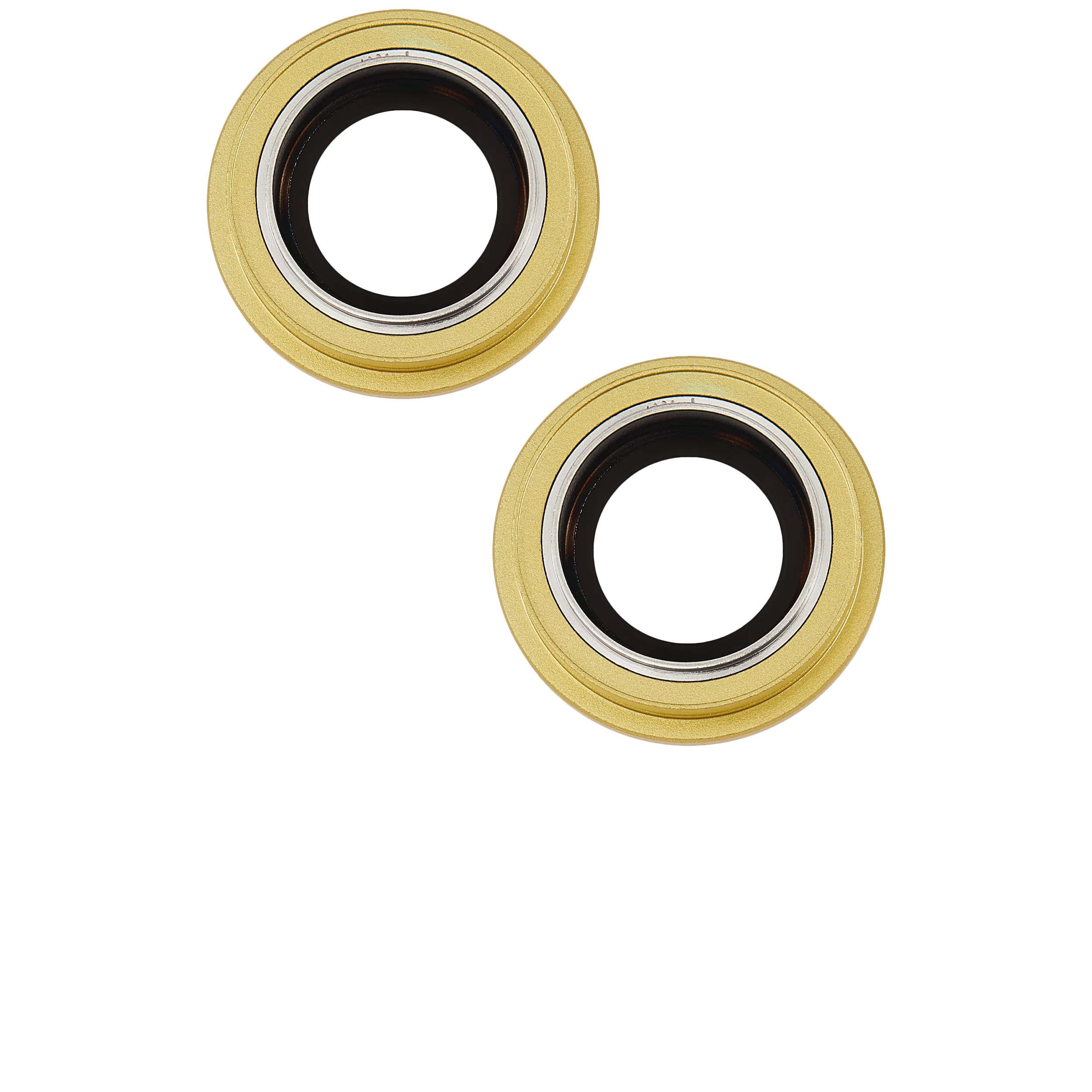 Back Camera Lens With Bracket & Bezel Compatible For iPhone 14 / 14 Plus (2 Piece Set) (Premium) (Yellow)
