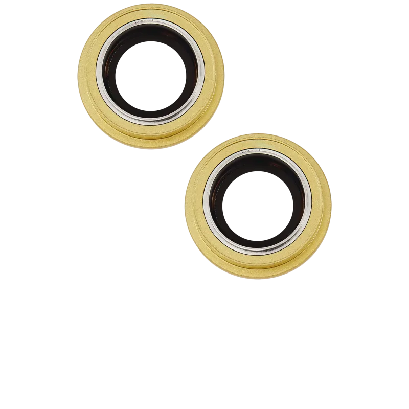 Back Camera Lens With Bracket & Bezel Compatible For iPhone 14 / 14 Plus (2 Piece Set) (Premium) (Yellow)