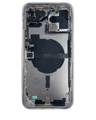Back Housing W/ Small Components Pre-Installed Compatible For iPhone 13 Pro Max (US Version) (Used OEM Pull: Grade C) (Silver)