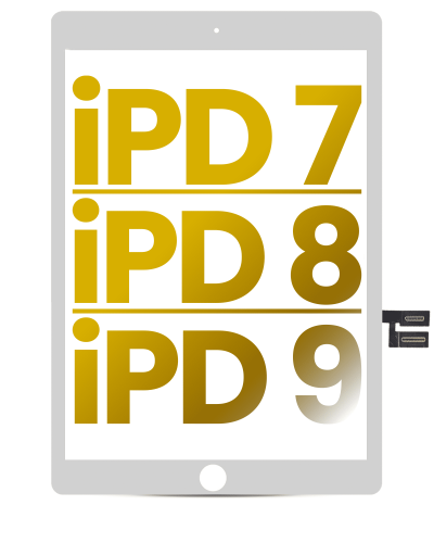 Digitizer Compatible For iPad 7 (2019) / iPad 8 (2020) / iPad 9 (2021) (Premium) (White)