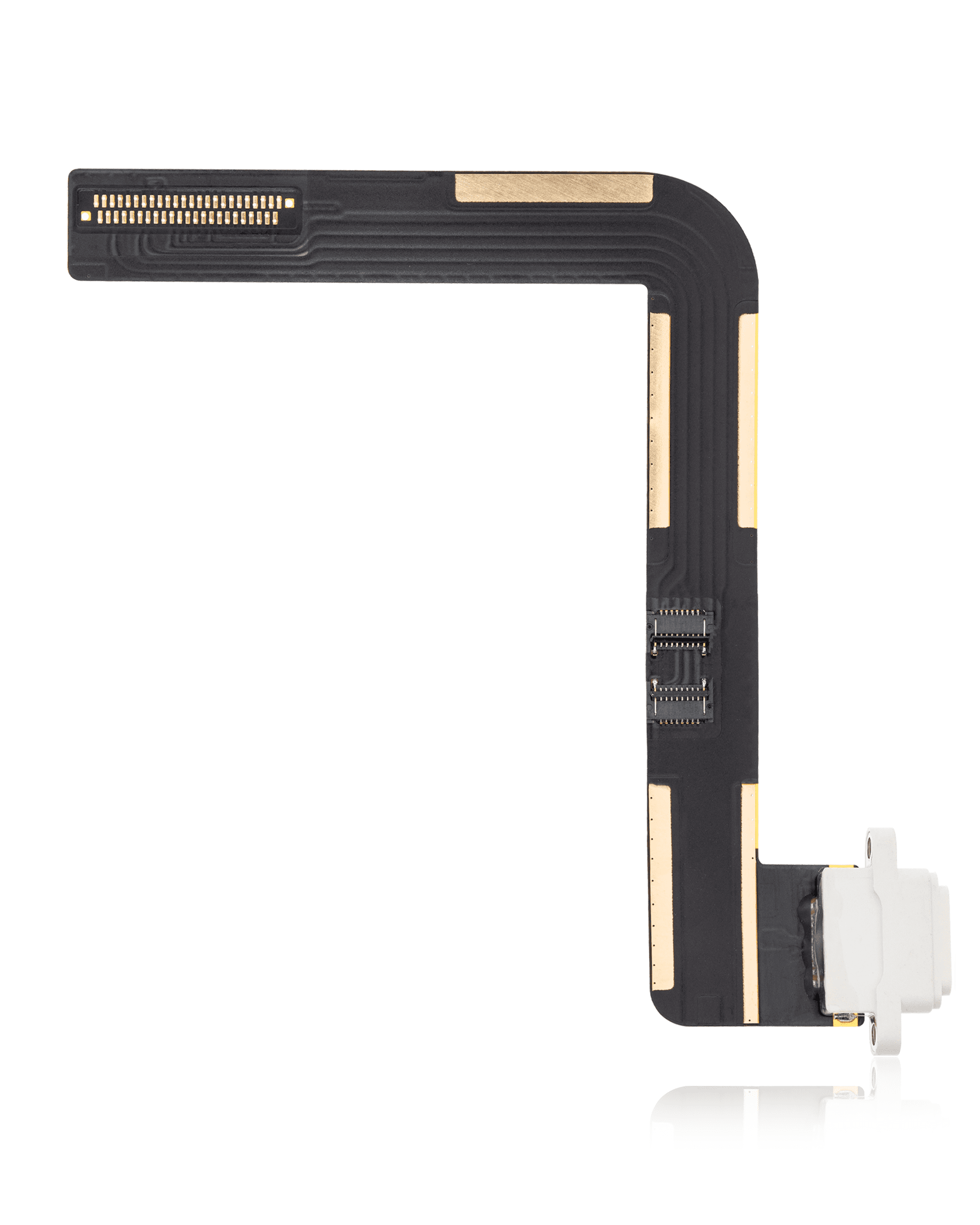 Charging Port Flex Cable Compatible For iPad Air 1 / iPad 5 (2017) / iPad 6 (2018) (Soldering Required) (Aftermarket Plus) (White)