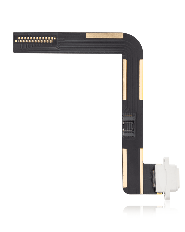 Charging Port Flex Cable Compatible For iPad Air 1 / iPad 5 (2017) / iPad 6 (2018) (Soldering Required) (Aftermarket Plus) (White)