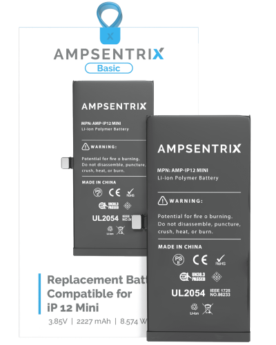 Replacement Battery Compatible For iPhone 12 Mini (AmpSentrix Basic)