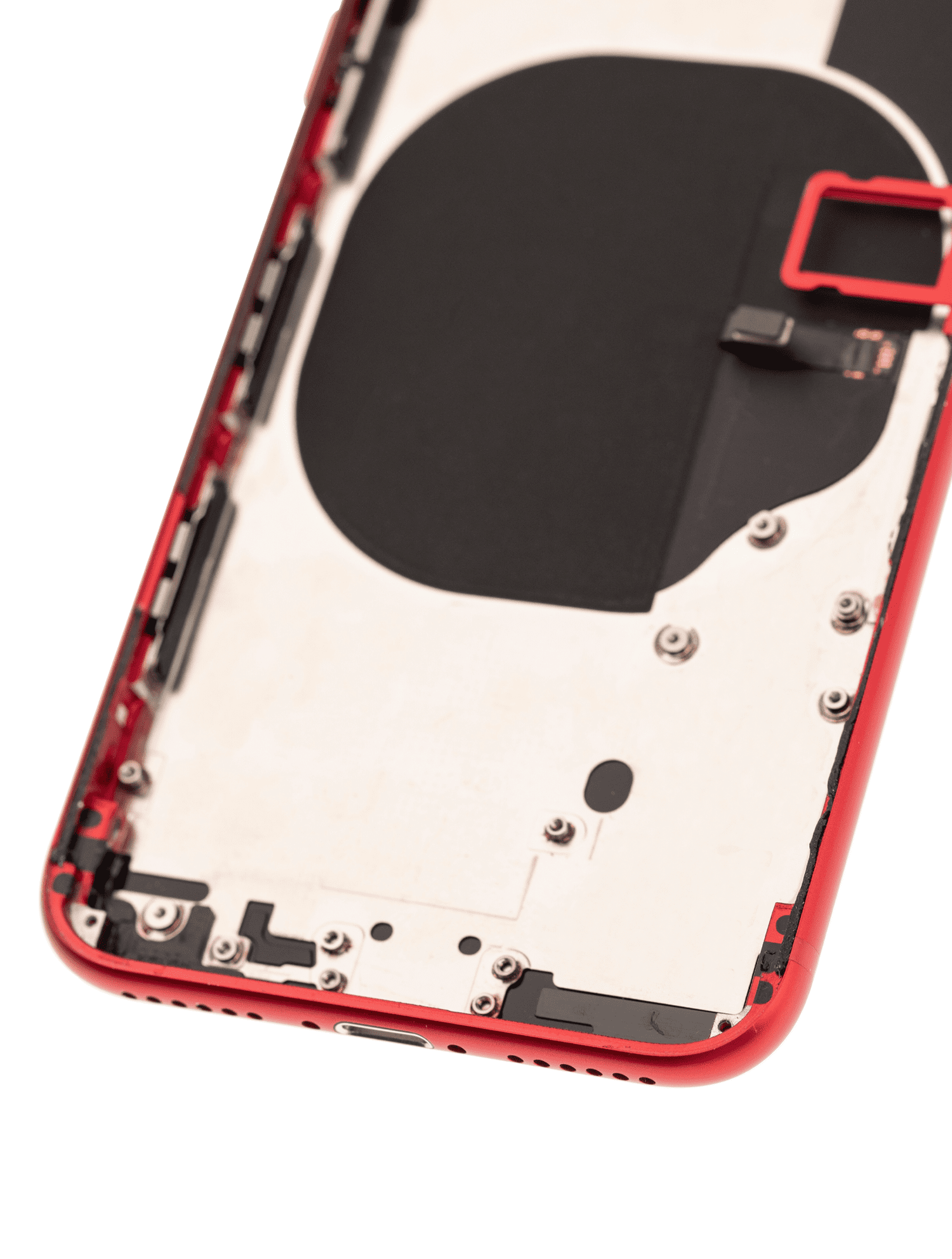 Back Housing W/ Small Components Pre-Installed Compatible For iPhone 8 (Used OEM Pull: Grade B) (Red)