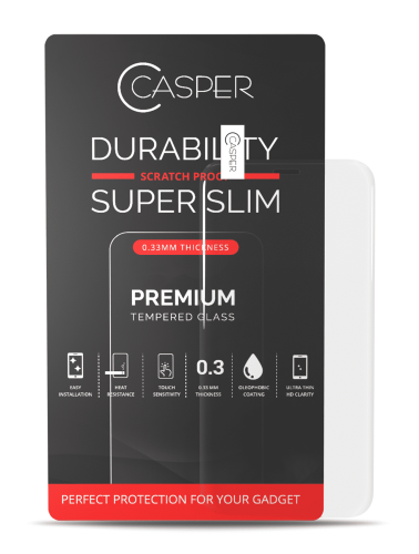 Casper Tempered Glass Compatible For iPhone 12 Mini (Retail Pack) (Clear)