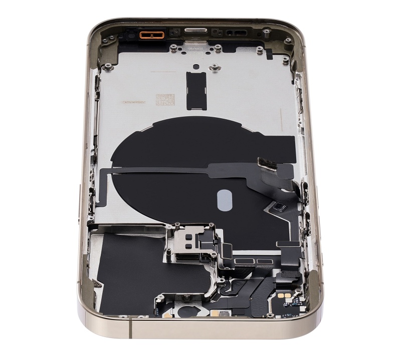 Back Housing W/ Small Pre-Installed Compatible For iPhone 14 Pro (U.S Version) (Used OEM Pull: Grade A) (Gold)