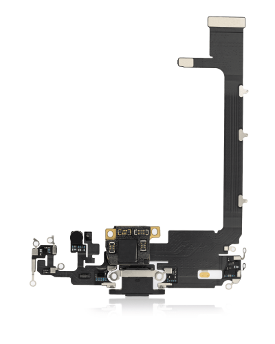 Charging Port Flex Cable With Board Compatible For iPhone 11 Pro Max (PART # 821-02260-05) (Premium) (Space Gray)