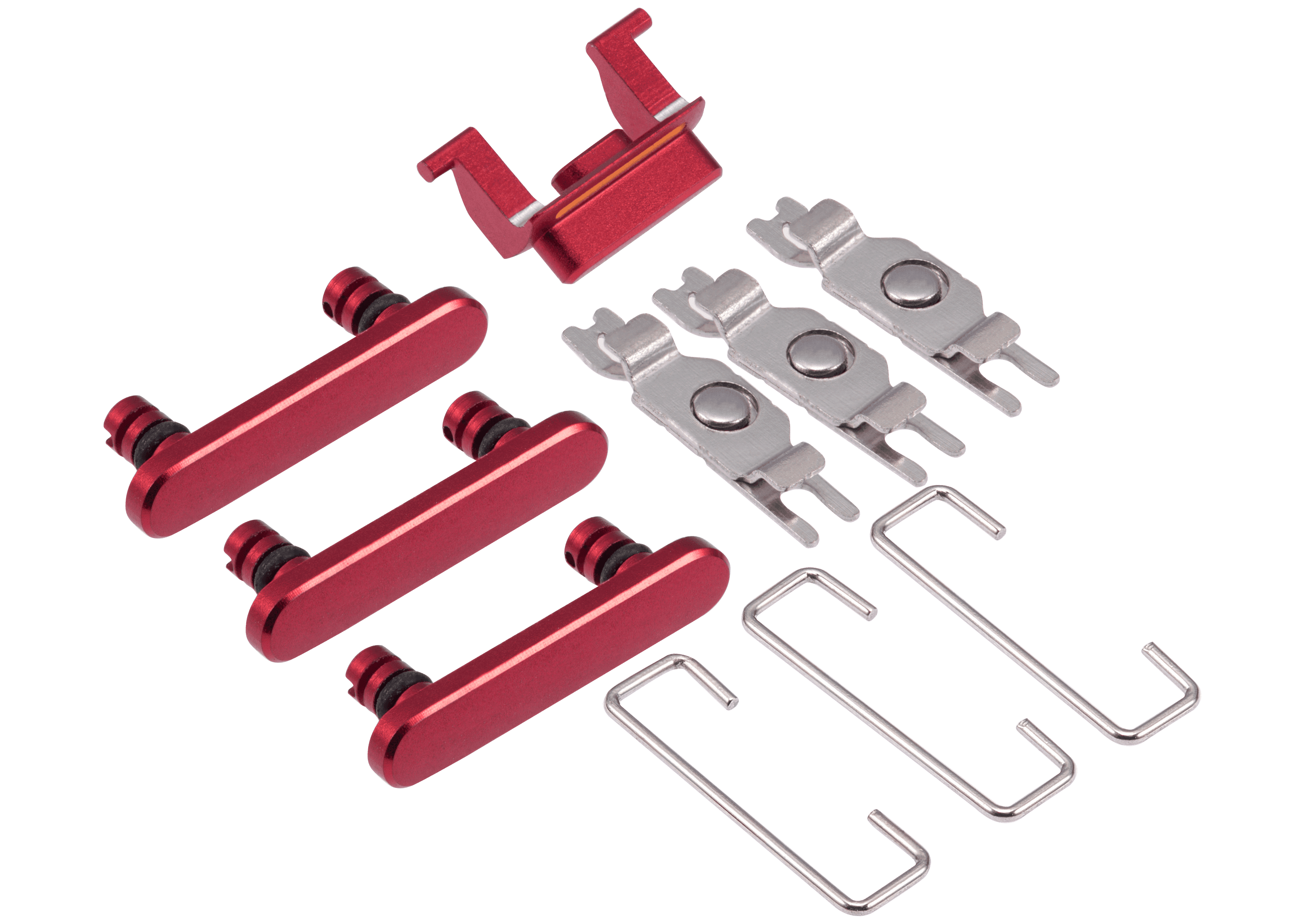 Hard Buttons (Power / Volume / Switch) Compatible For iPhone SE (2020) (Red)