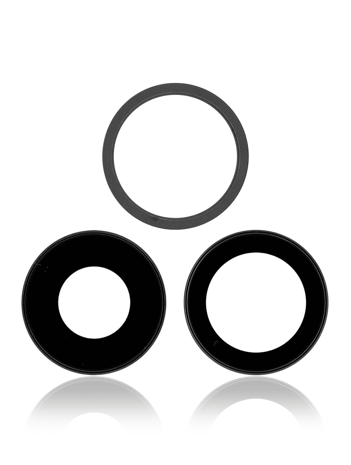 Back Camera Lens With Bracket & Bezel Compatible For iPhone 11 (Black) (Real Sapphire / Premium)