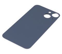 Back Glass With 3M Adhesive Compatible For iPhone 13 Mini (No Logo / Large Camera Hole) (Midnight)