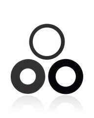 Back Camera Lens (Glass Only) With Adhesive Compatible For iPhone 13 Pro / 13 Pro Max (3 Piece Set) (Aftermarket Plus)