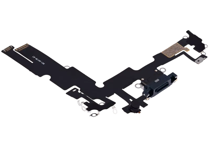 Charging Port Flex Cable Compatible For iPhone 14 Plus (Aftermarket Plus) (Midnight)