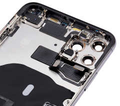 Back Housing W/ Small Components Pre-Installed Compatible For iPhone 11 Pro Max (No Logo) (Aftermarket Plus) (Space Gray)