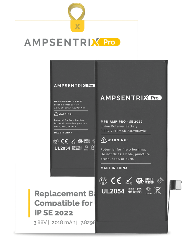 Replacement Battery Compatible For iPhone SE (2022) (AmpSentrix Pro)