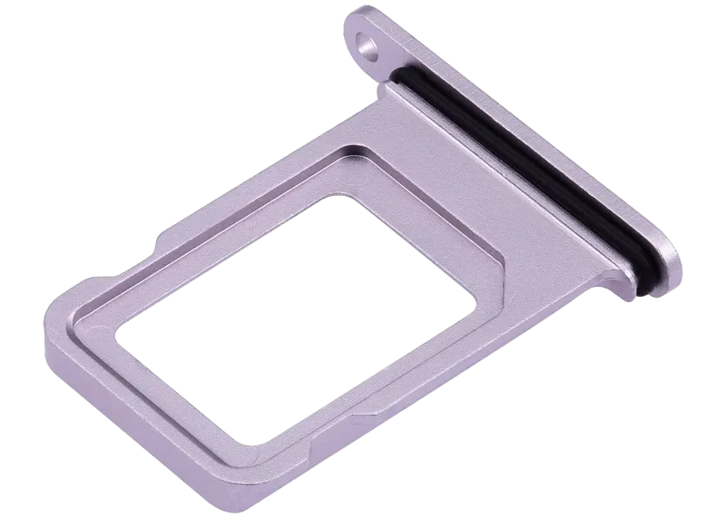 Dual Sim Card Tray Compatible For iPhone 14 / 14 Plus (Purple)