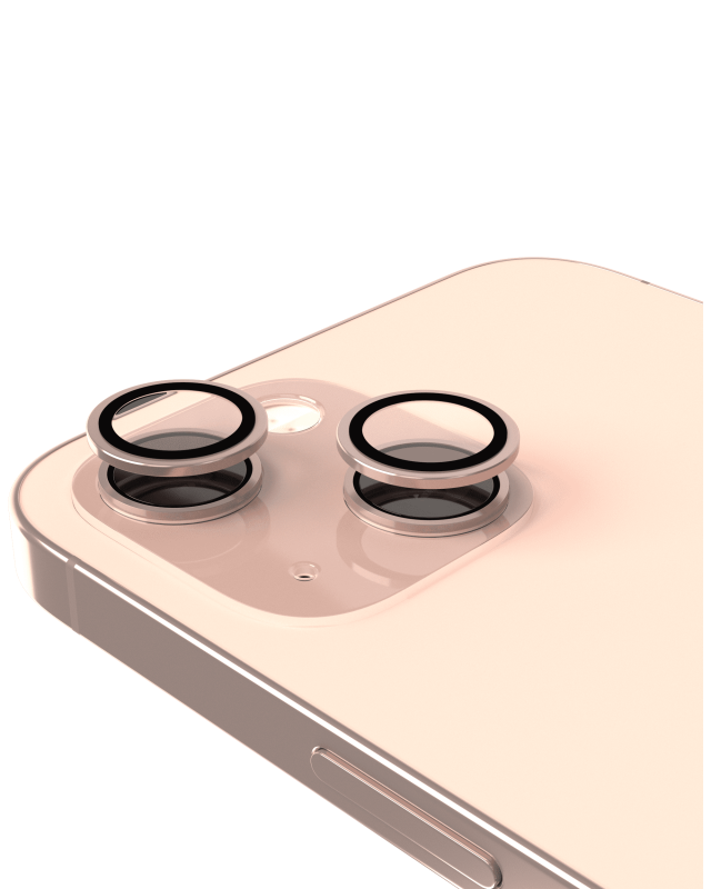 Casper Camera Lens Protector Compatible For iPhone 13 / 13 Mini (Pink) (Clear)