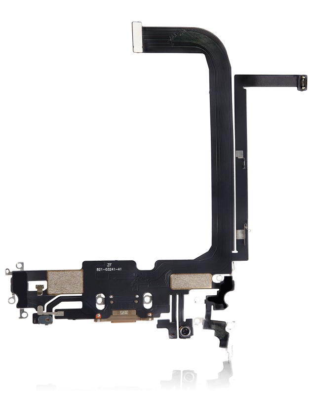 Charging Port Flex Cable Compatible For iPhone 13 Pro Max (Aftermarket Plus) (Gold)