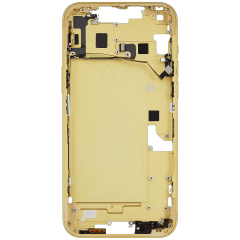 Mid-Frame Housing With Power And Volume Button Compatible For iPhone 14 Plus (US Version) (Used OEM Pull: Grade A) (Yellow)