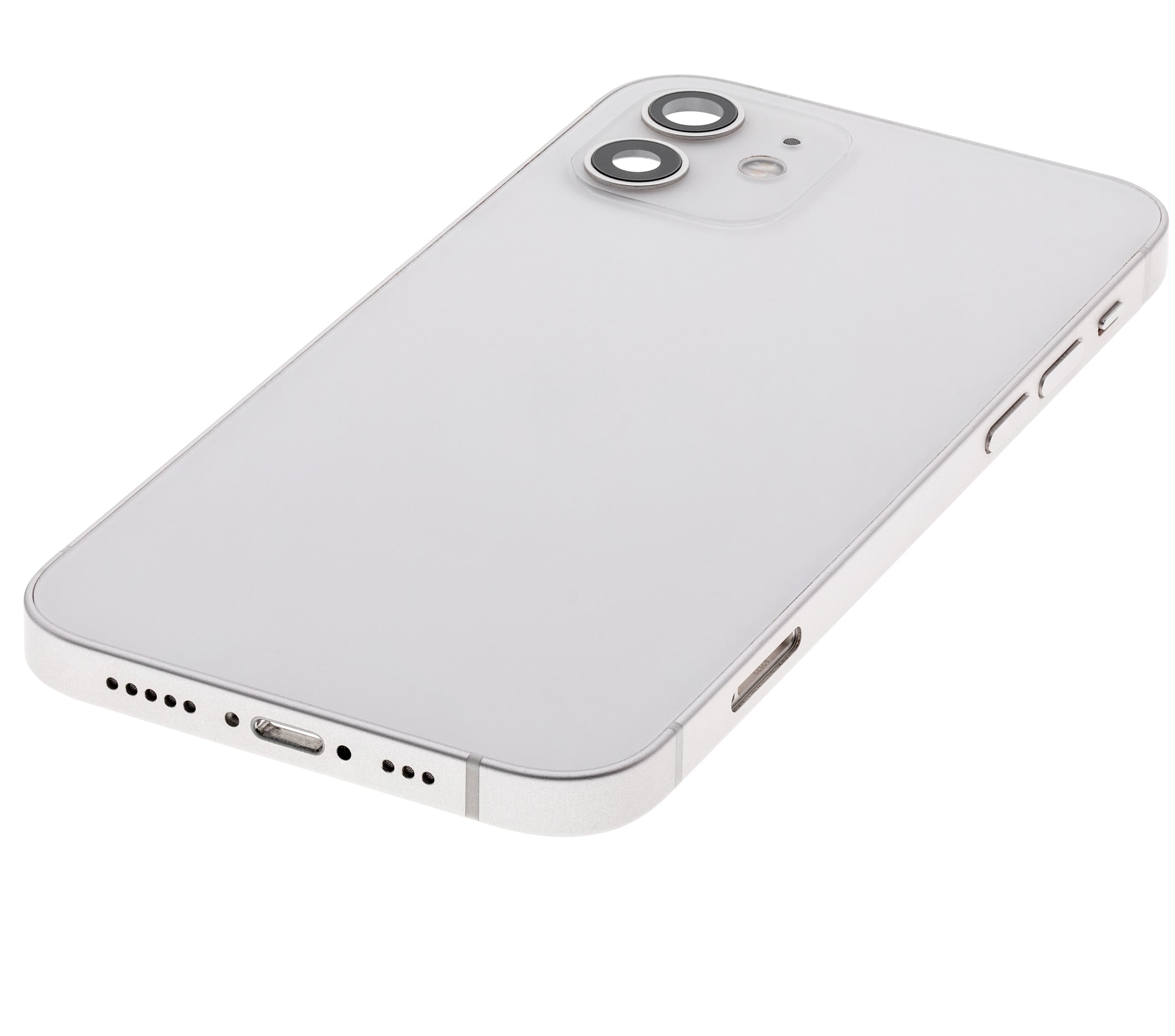 Back Housing W/ Small Components Pre-Installed Compatible For iPhone 12 (US Version) (Used OEM Pull: Grade C) (White)