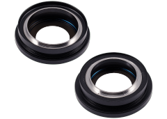 Back Camera Lens With Bracket & Bezel Compatible For iPhone 15 / 15 Plus (2 Piece Set) (Premium) (Black)
