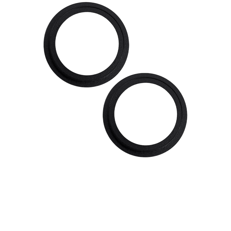 Back Camera Bezel Ring Only Compatible For iPhone 15 / 15 Plus (Black) (2 Piece Set)