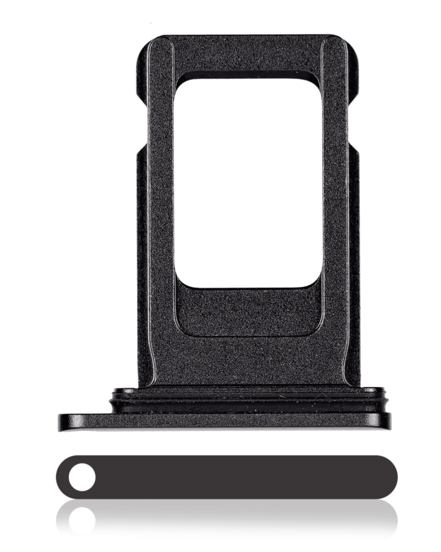 Single Sim Card Tray Compatible For iPhone 11 (Black)