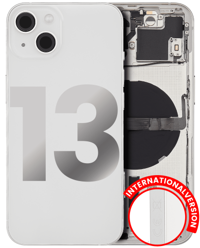 Back Housing W/ Small Components Pre-Installed Compatible For iPhone 13 (International Version) (Used OEM Pull: Grade A) (Starlight)