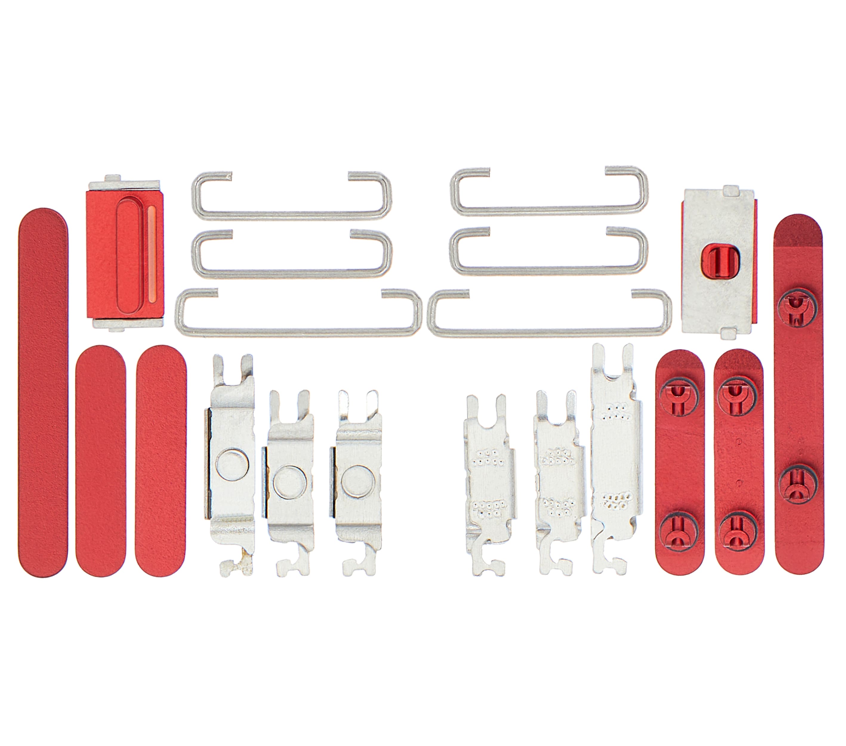 Hard Buttons (Power / Volume / Switch) Compatible For iPhone 13 / 13 Mini (Red)