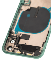 Back Housing W/ Small Components Pre-Installed Compatible For iPhone 11 (Used OEM Pull: Grade B) (Green)