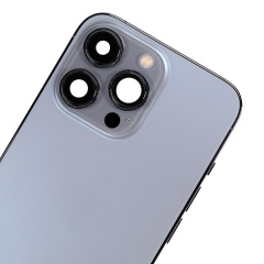 Back Housing W/ Small Components Pre-Installed Compatible For iPhone 13 Pro (US Version) (Used OEM Pull: Grade C) (Sierra Blue)