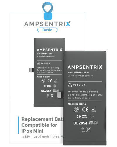 Replacement Battery Compatible For iPhone 13 Mini (AmpSentrix Basic)