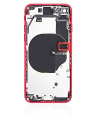 Back Housing W/ Small Components Pre-Installed Compatible For iPhone SE (2020) (Used OEM Pull: Grade C) (Red)