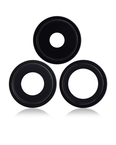 Back Camera Lens With Bracket &amp; Bezel Compatible For iPhone 14 Pro / 14 Pro Max (Space Black) (3 Piece Set) (Aftermarket Plus)