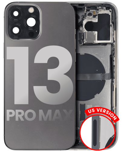 Back Housing W/ Small Components Pre-Installed Compatible For iPhone 13 Pro Max (US Version) (Used OEM Pull: Grade C) (Graphite)