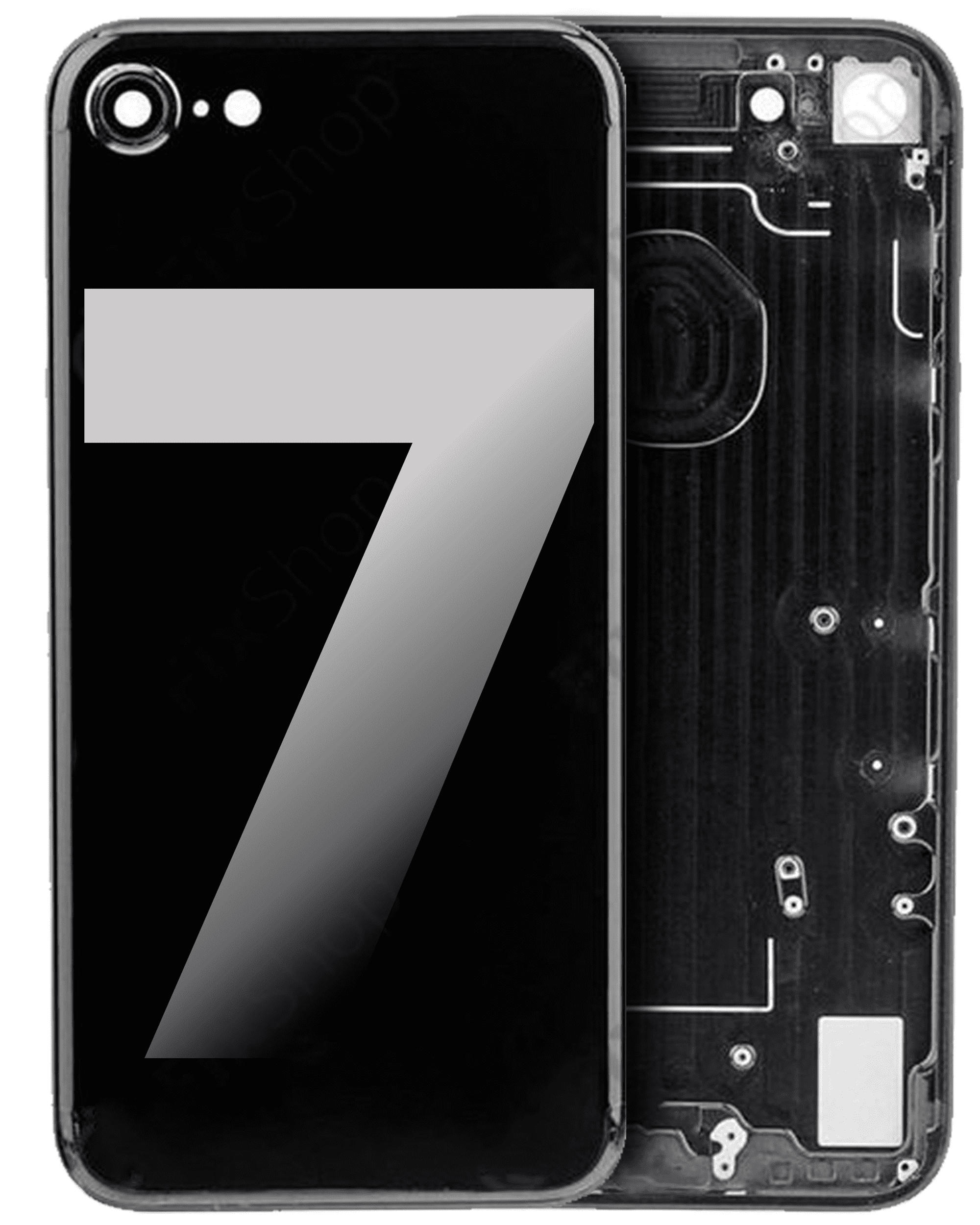 Back Housing Without Small Part for iPhone 7 (Jet Black)