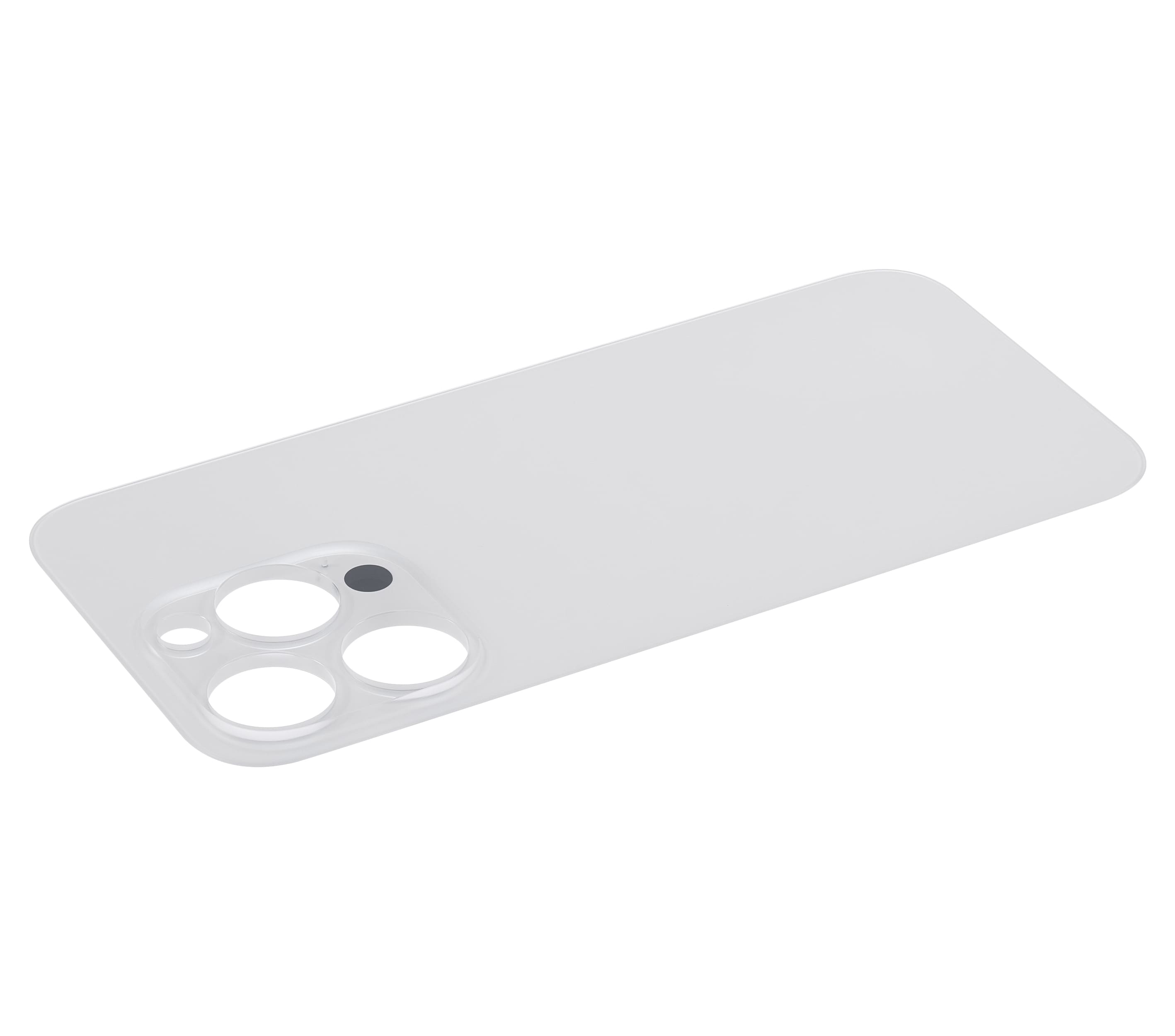 Back Glass With 3M Adhesive Compatible For iPhone 14 Pro (No Logo / Large Camera Hole) (Silver)