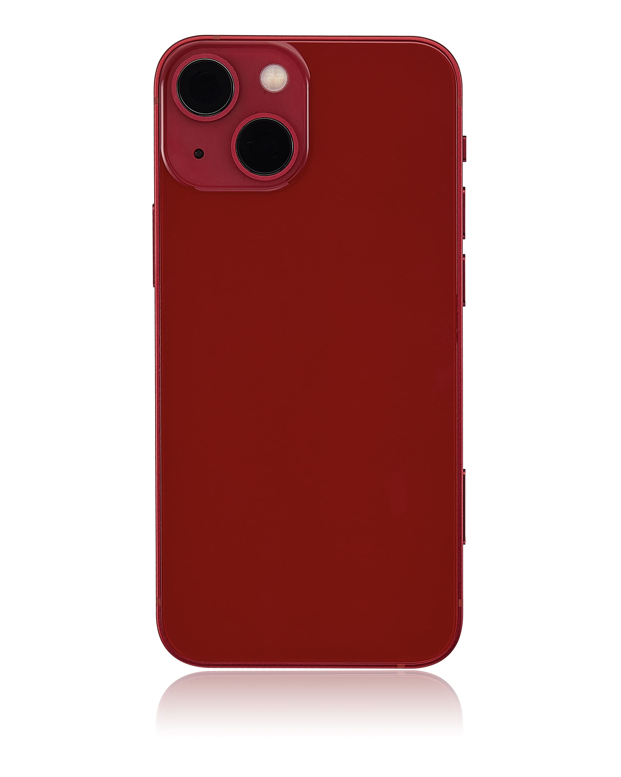 Back Housing W/ Small Components Pre-Installed Compatible For iPhone 13 Mini (US Version) (No Logo) (Aftermarket Plus) (Red)