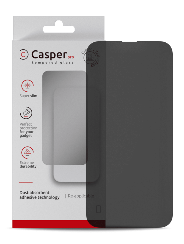 Casper Pro Tempered Glass Compatible For iPhone 14 Pro (Retail Pack) (Privacy)