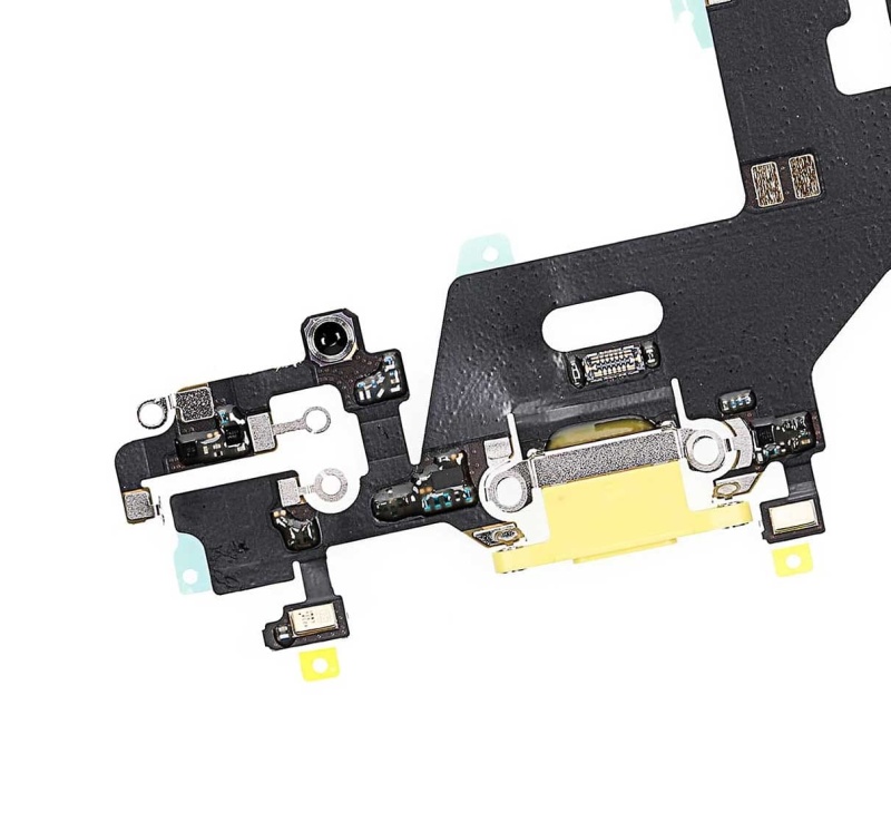 Charging Port Flex Cable Compatible For iPhone 11 (Premium) (Yellow)