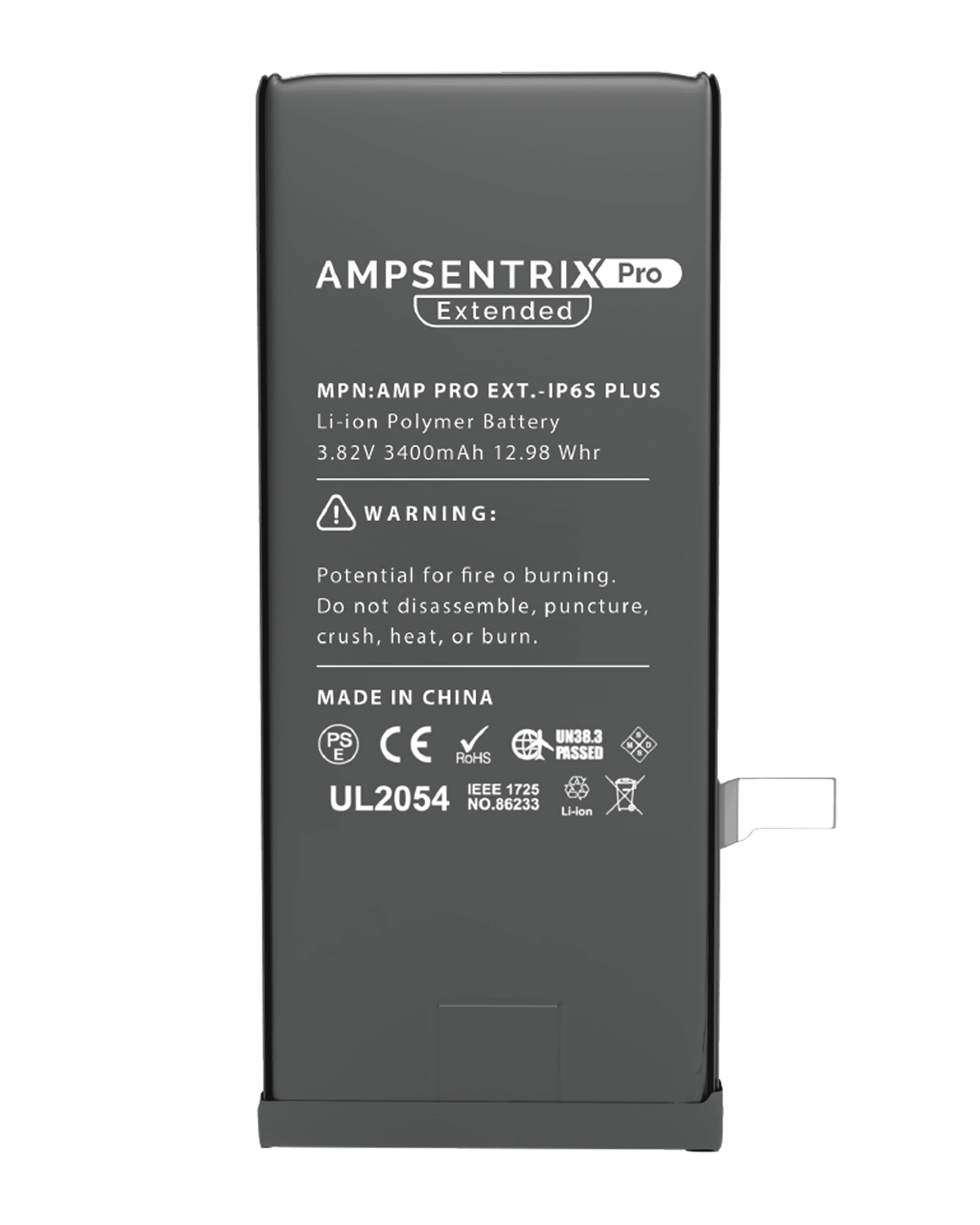 Extended Capacity Replacement Battery Compatible For iPhone 6S Plus (AmpSentrix Pro Extended)