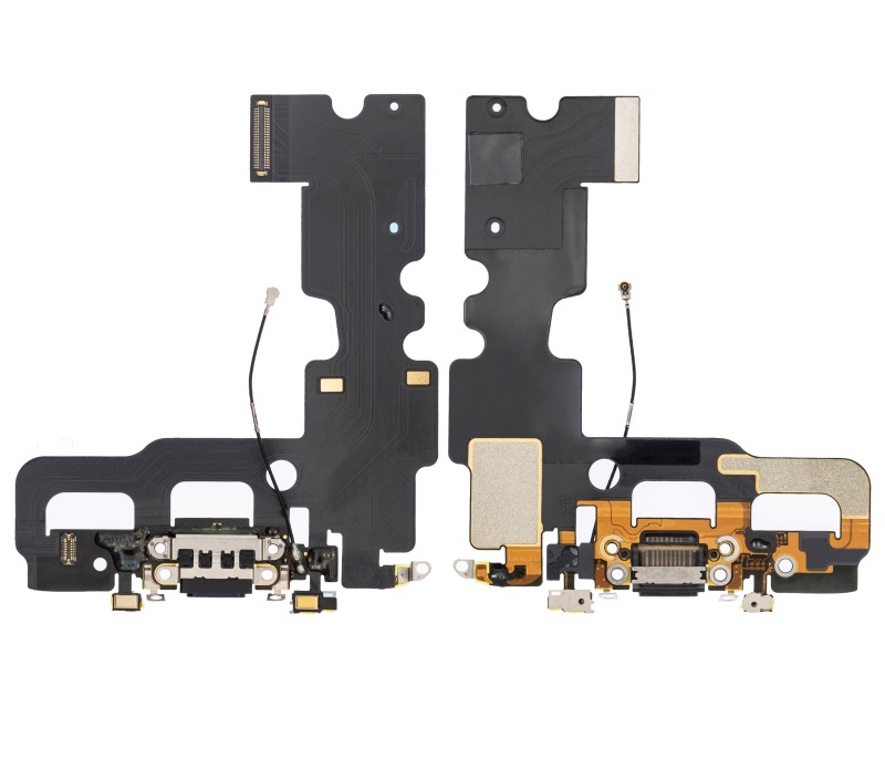 Charging Port Flex Cable Compatible For iPhone 7 (Premium) (Jet / Matte Black)