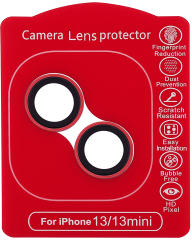 Casper Camera Lens Protector Compatible For iPhone 13 / 13 Mini (Red) (Clear)
