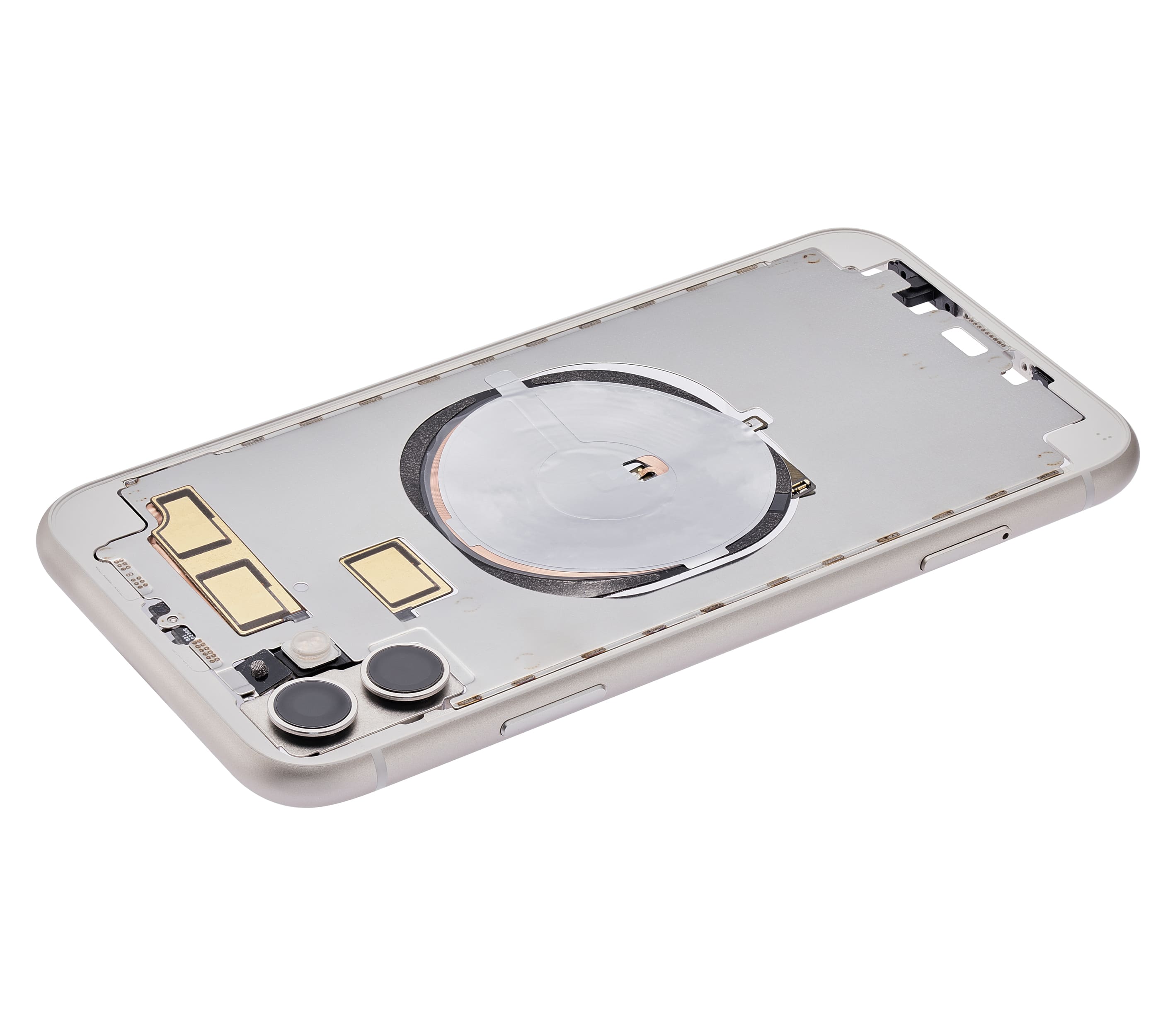 Back Housing W/ Small Components Pre-Installed (Without Back Cover) Compatible For iPhone 11 (White)