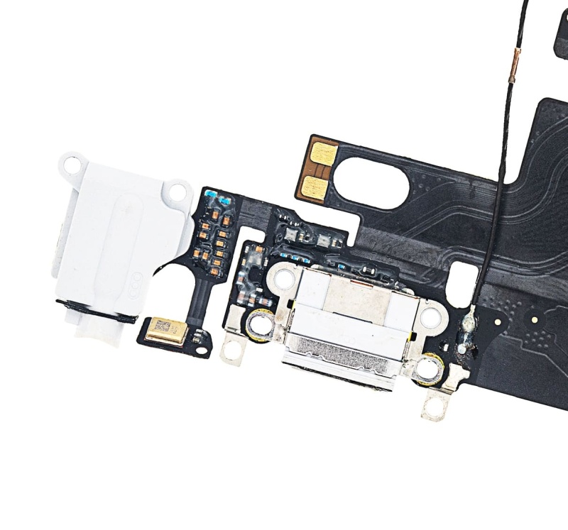 Charging Port Flex Cable Compatible For iPhone 6 (Premium) (Silver)
