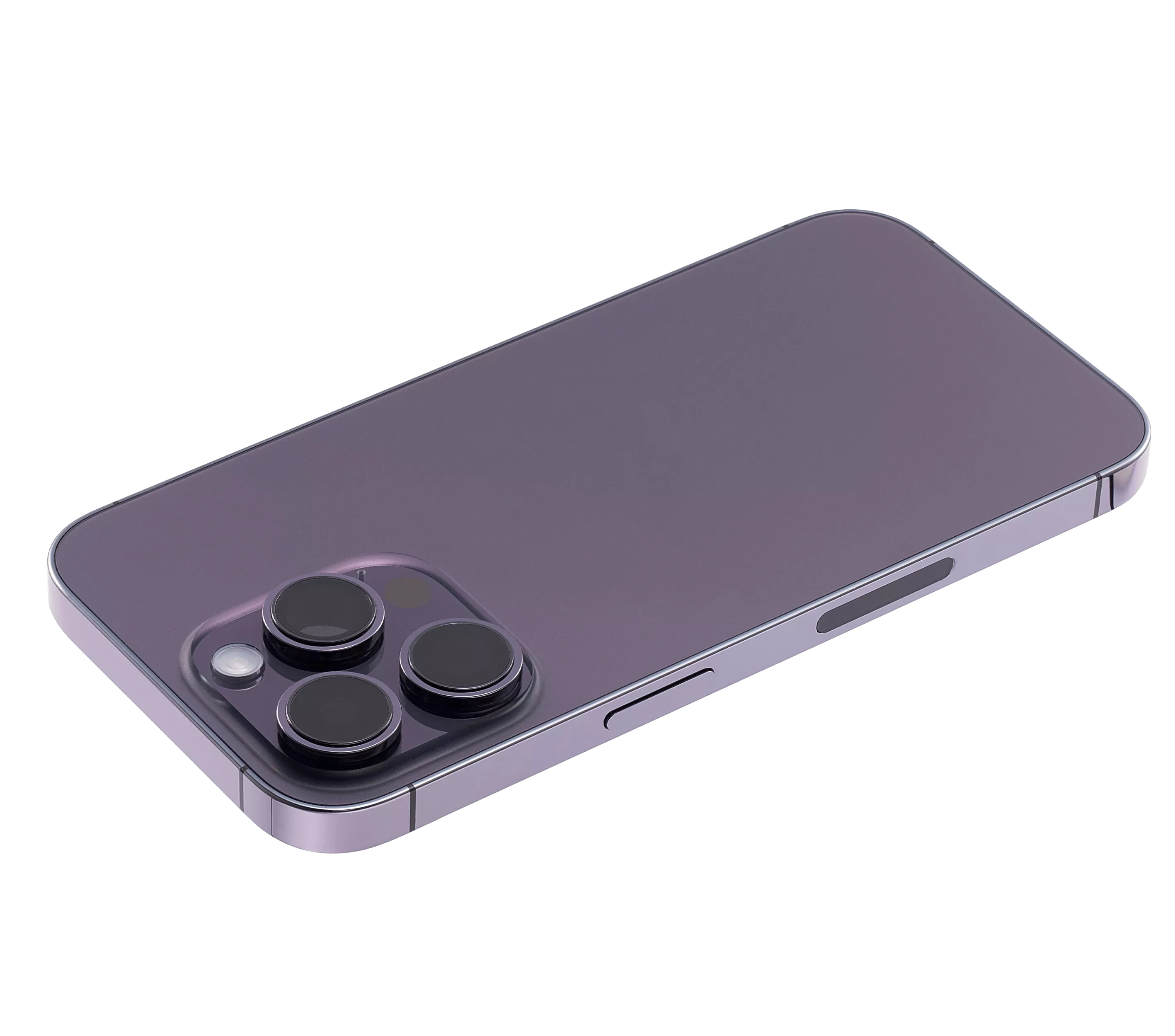 Back Housing W/ Small Pre-Installed Compatible For iPhone 14 Pro (U.S Version) (Used OEM Pull: Grade B) (Deep Purple)