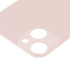 Back Glass With 3M Adhesive Compatible For iPhone 13 (No Logo / Large Camera Hole) (Pink)