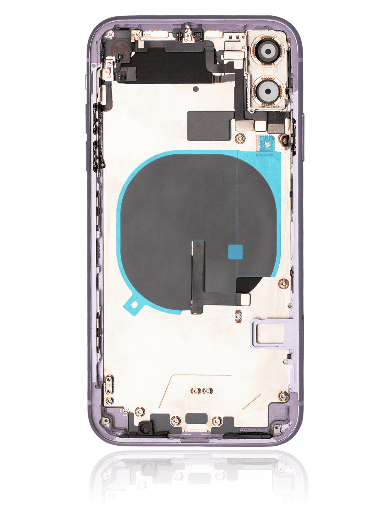Back Housing W/ Small Components Pre-Installed Compatible For iPhone 11 (Used OEM Pull: Grade B) (Purple)