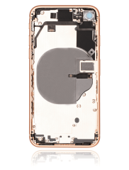 Back Housing W/ Small Components Pre-Installed Compatible For iPhone 8 (Used OEM Pull: Grade C) (Gold)