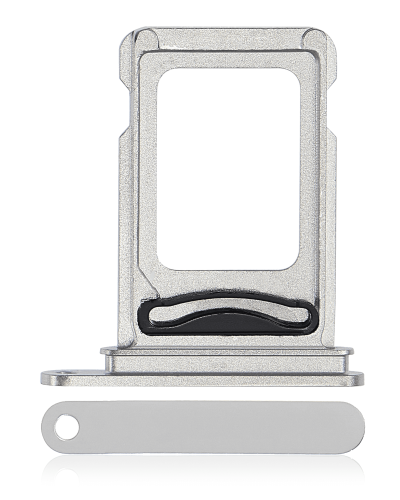 Dual Sim Card Tray Compatible For iPhone 14 Pro / 14 Pro Max (Silver)