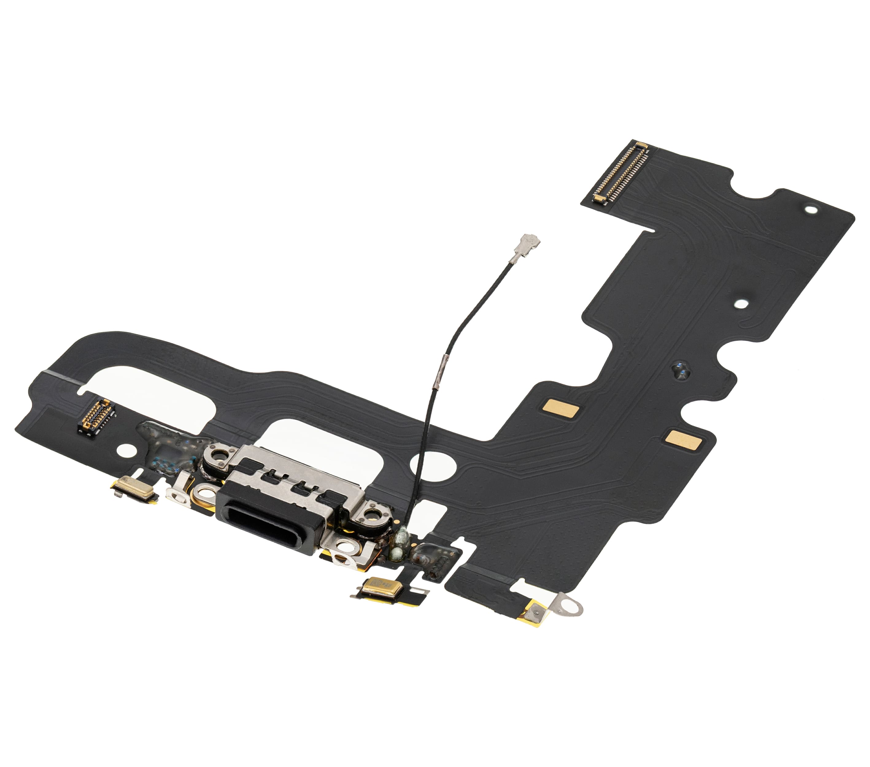 Charging Port Flex Cable Compatible For iPhone 7 (Premium) (Jet / Matte Black)